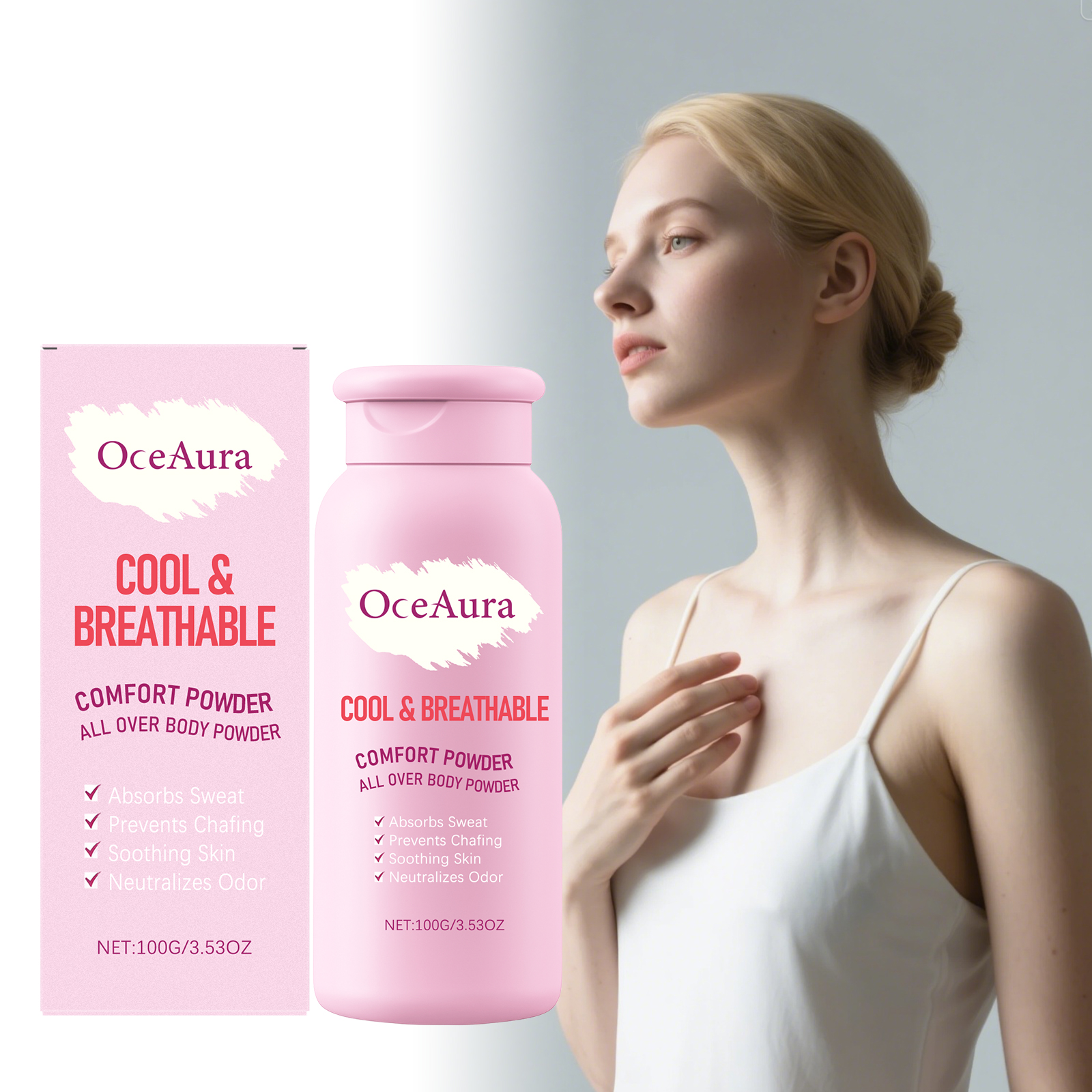 Dry Body Powder Large Capacity Skin Dry Care Family General Cool Non Sticky