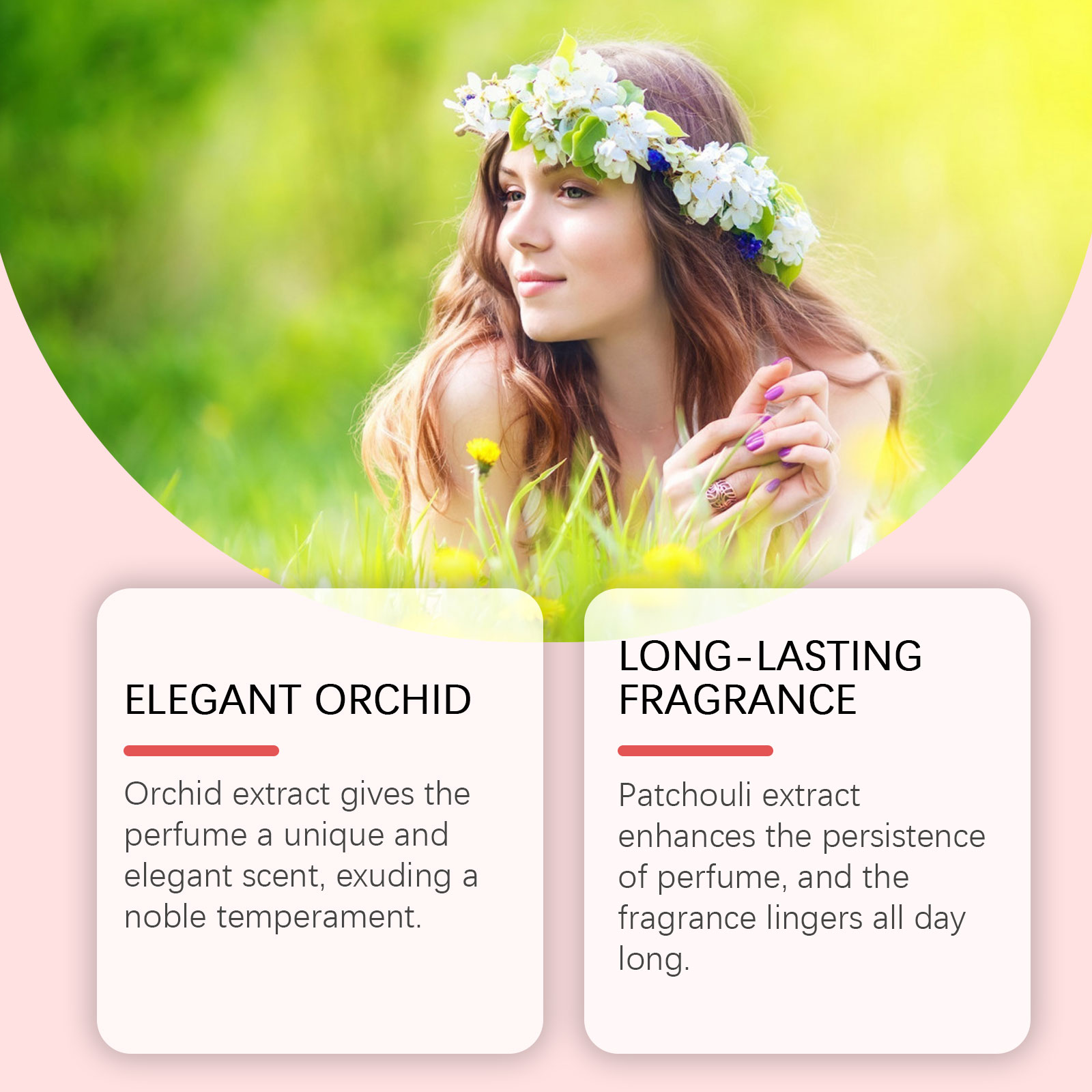 Elegant Orchid Perfume Long Lasting Fragrance Natural Fresh Elegant Charming Daily Dating Portable