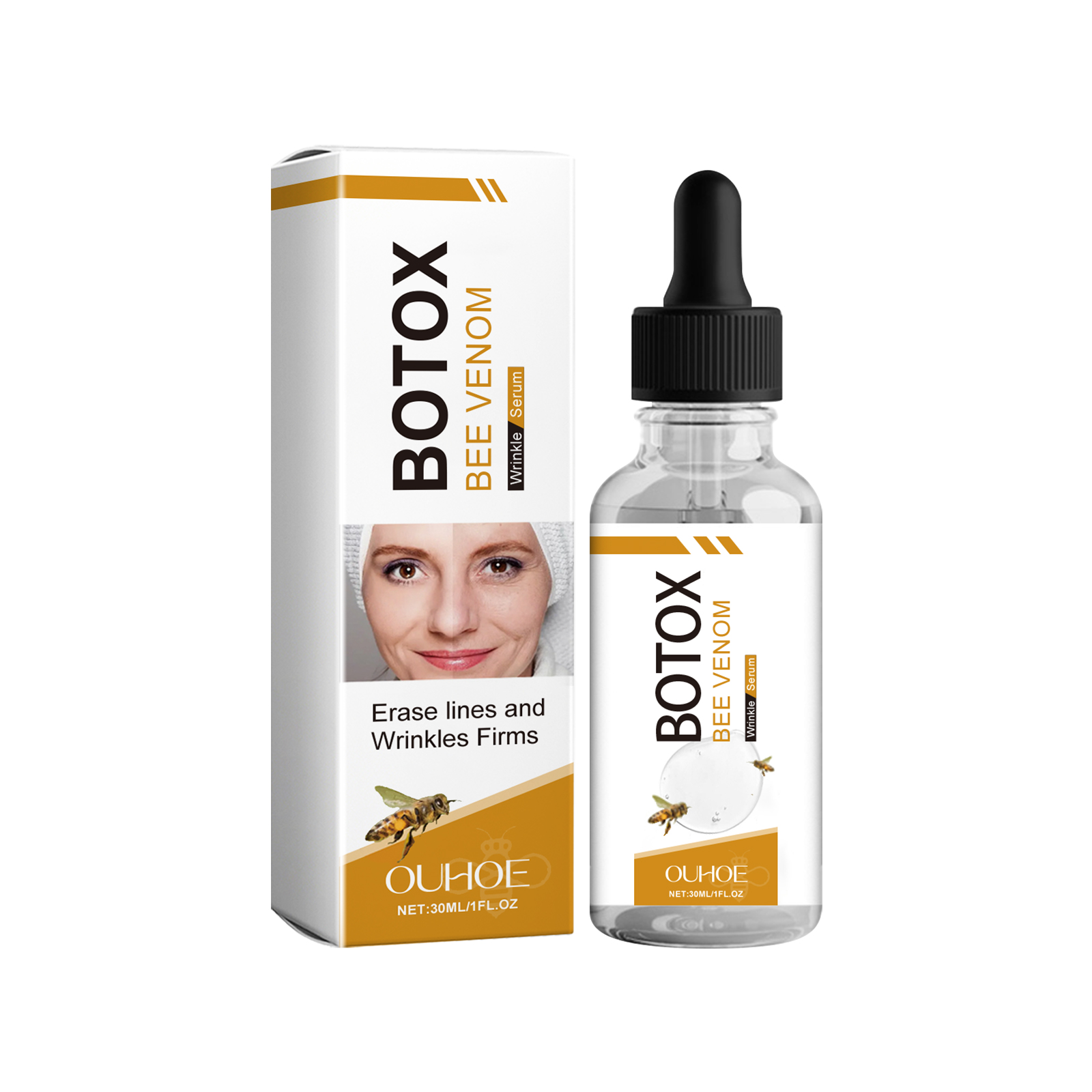 Bee Venom Hydrating Facial Essence Liquid Soft Smooth Skin Moisturizing Rejuvenate Youth Vitality Nourish Serum