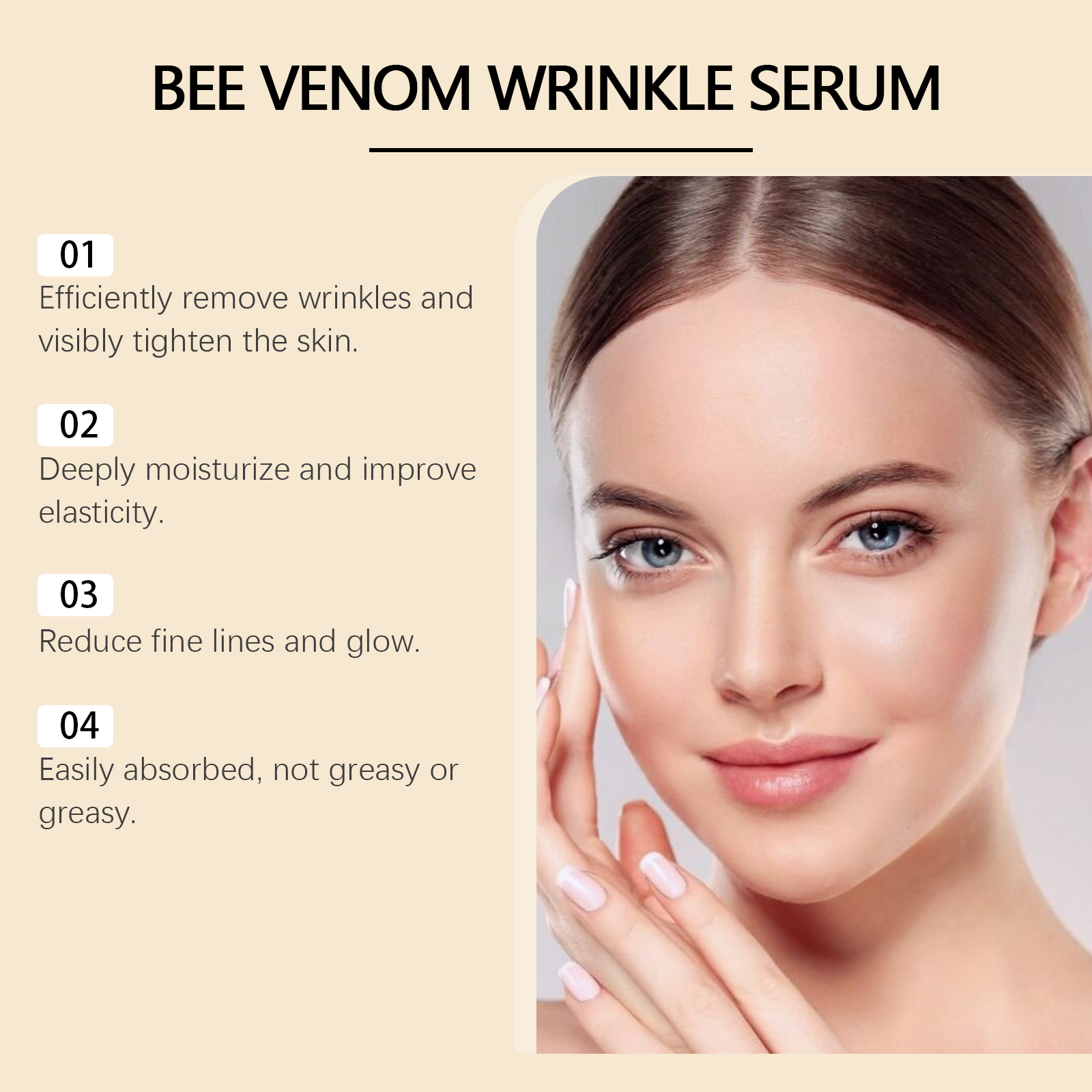 Bee Venom Hydrating Facial Essence Liquid Soft Smooth Skin Moisturizing Rejuvenate Youth Vitality Nourish Serum