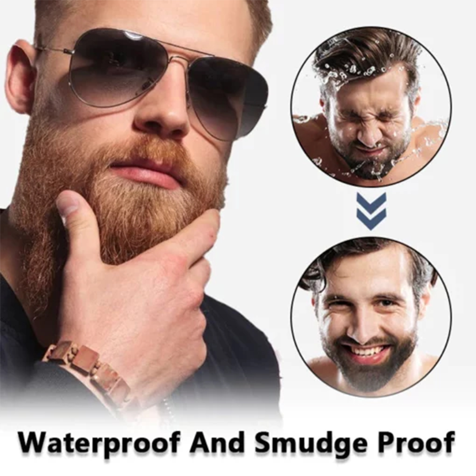 Beard Filler Pen Waterproof Smudge Proof For Thicker Looking Beard Hairline Daily Grooming Tool