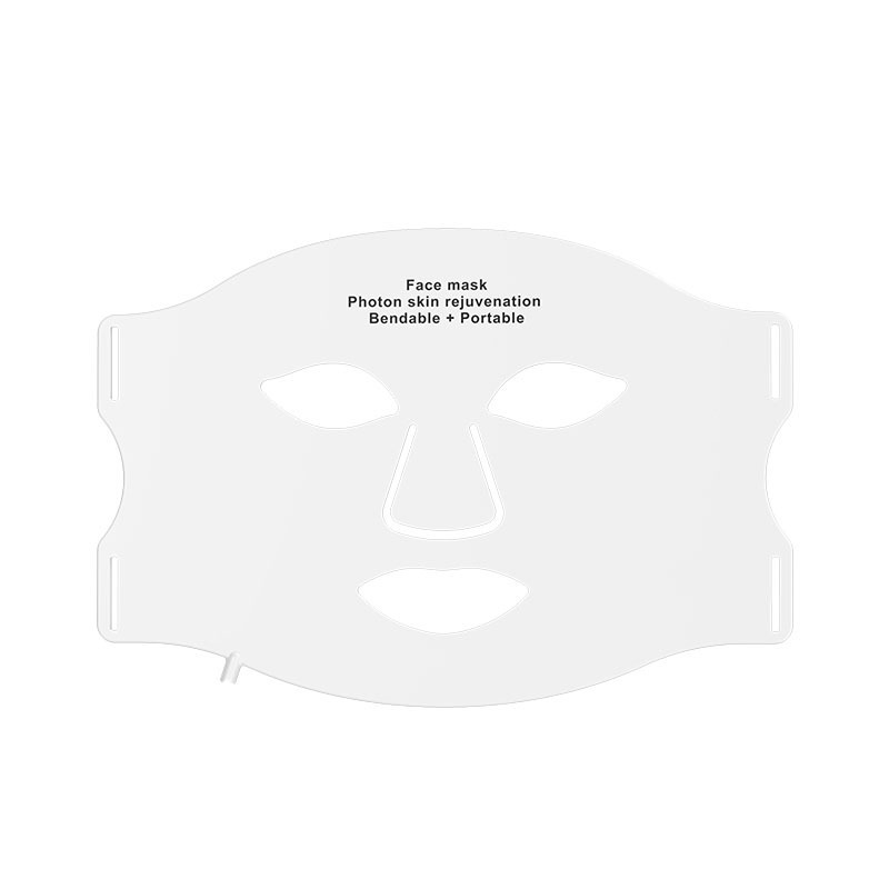(White Set) 7 Colors LED Photon Face Mask Neck Silicone Facial Mask Wireless Portable Red Light Therapy   for Anti Acne Brighten Anti-Aging Skin Rejuvenation Home Use