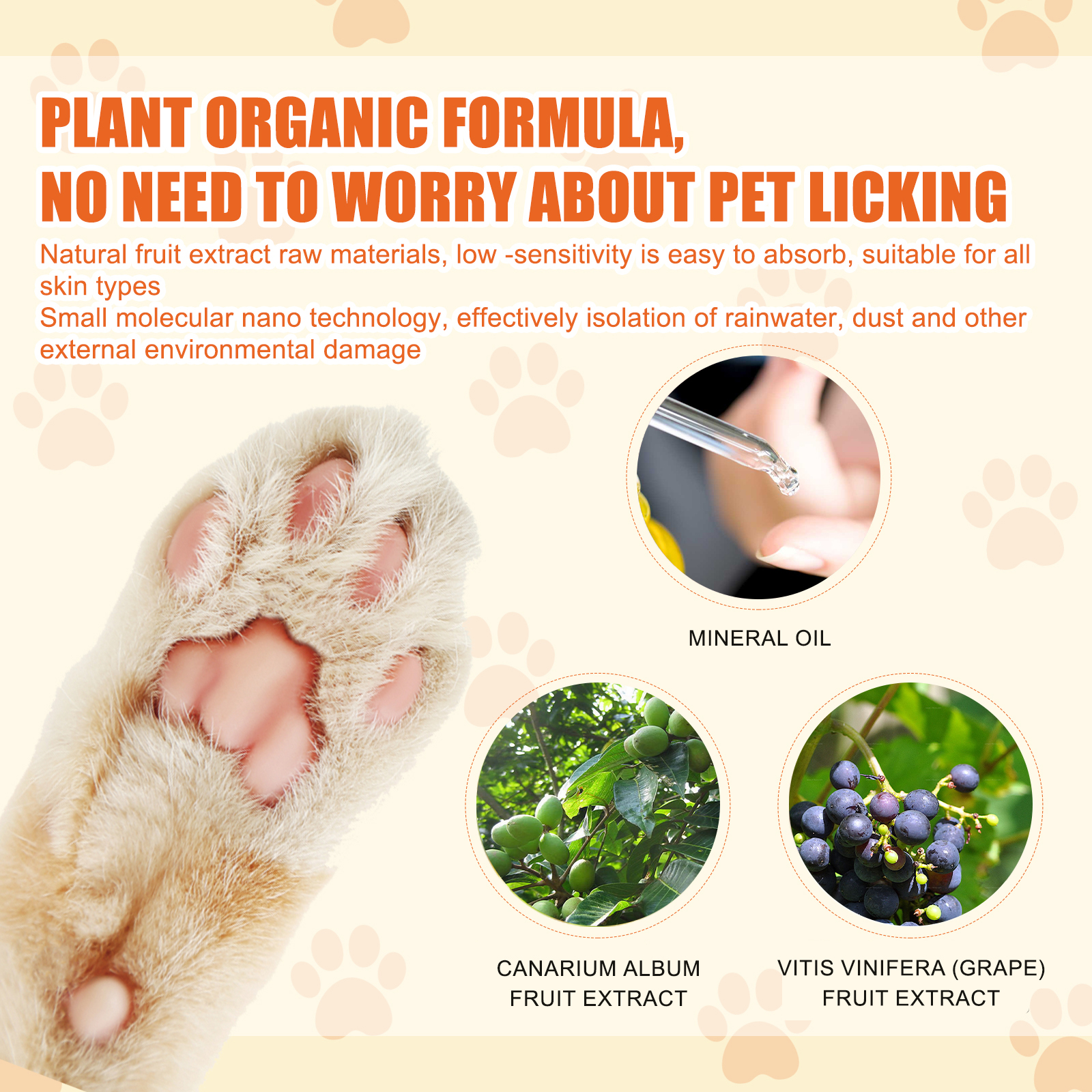 Pet Paw Balm Moisturizing For Dogs Cats Cracked Paw Pads Softening And Protection Daily Care 50g