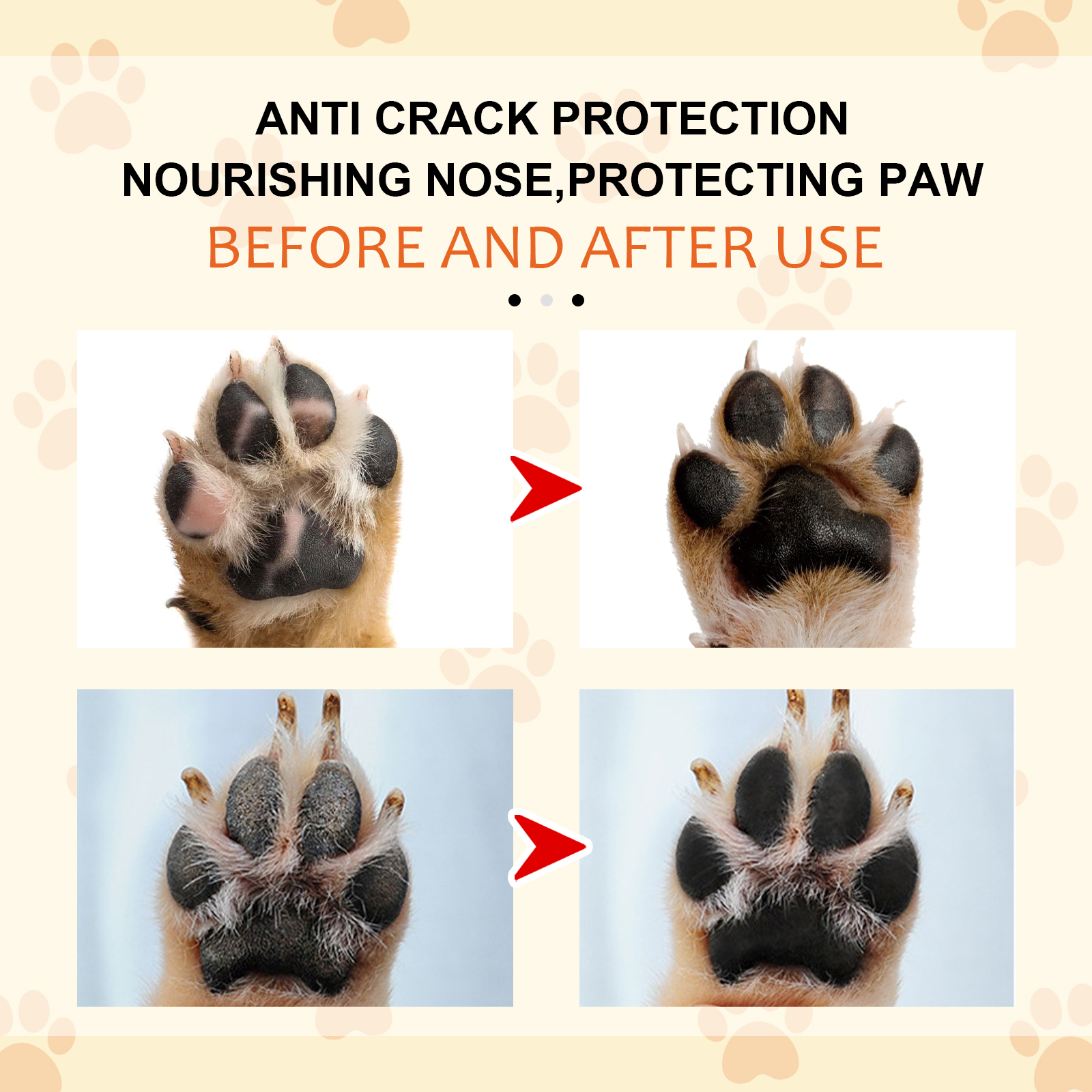 Pet Paw Balm Moisturizing For Dogs Cats Cracked Paw Pads Softening And Protection Daily Care 50g