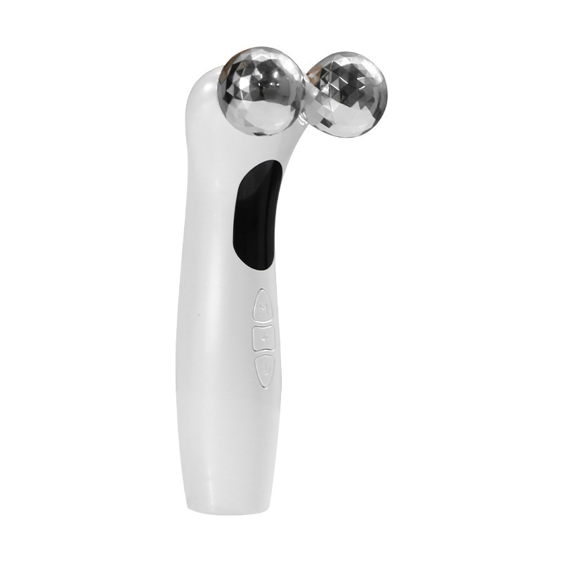 ( White) Facial Massager Electric Facial Micro-current Beauty Instrument LED Display Face Lift Roller Massager Skin Tighten Massage Beauty Devices