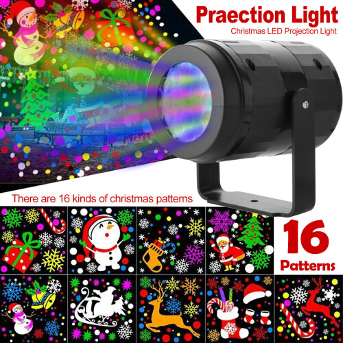 Christmas Projector Lights 16 Patterns LED Laser Rotating Party Decor