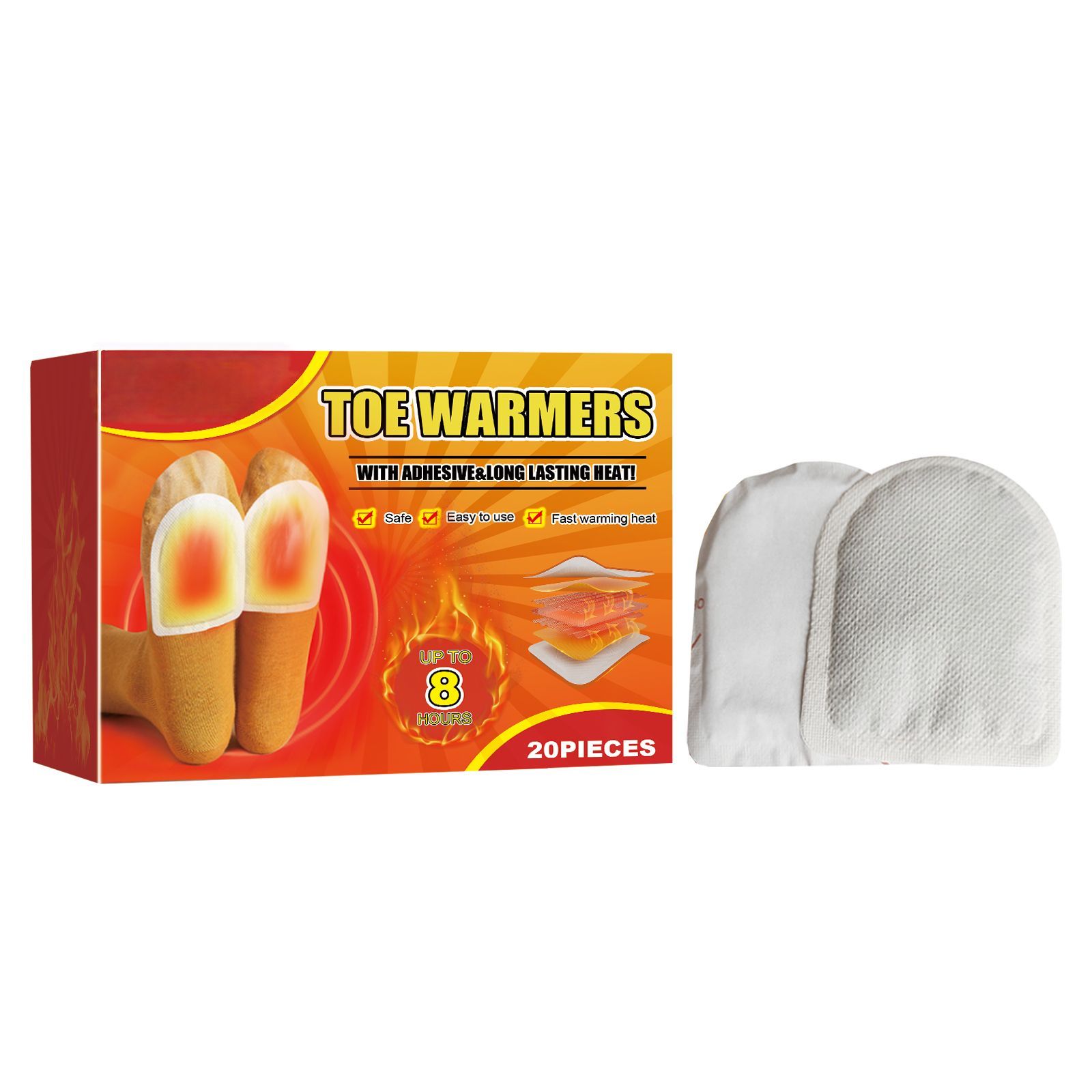 Self-Heating Foot Warmers with Activated Carbon for Winter Warmth and Outdoor Comfort