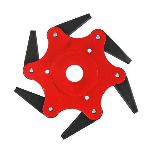 6 Tooth Metal Grass Trimmer Blade with 25.4mm Bore for Brush Cutter and Lawn Mower