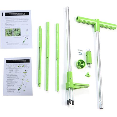 Twist Pull Weed Puller with Long Handle for Lawn Root Removal and Garden Weeding