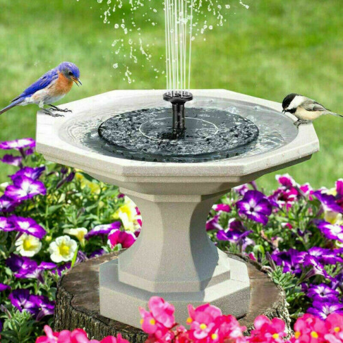 Solar Powered Fountain Bird Bath Water Pump Floating Pond Garden Pool