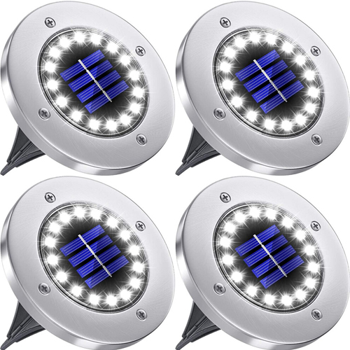 12LED Solar Power Ground Lights Floor Decking Lawn