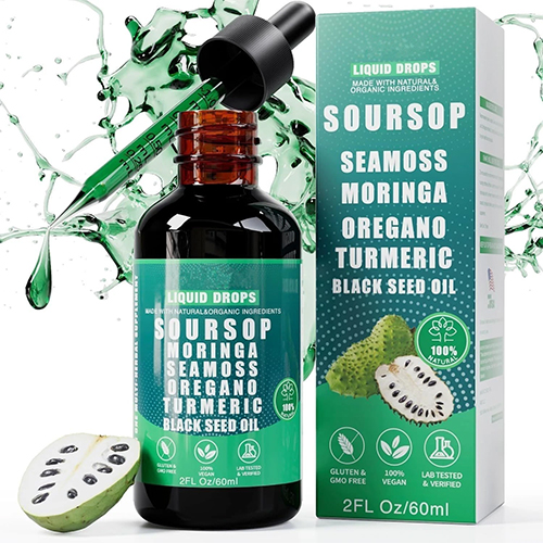 Soursop Bitters Liquid Drops 10 in 1 Herbal Extracts for Overall Health
