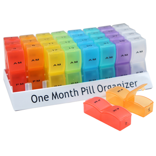 Portable Pill Organizer One Month Pill Box Medicine Container Pill Cases
