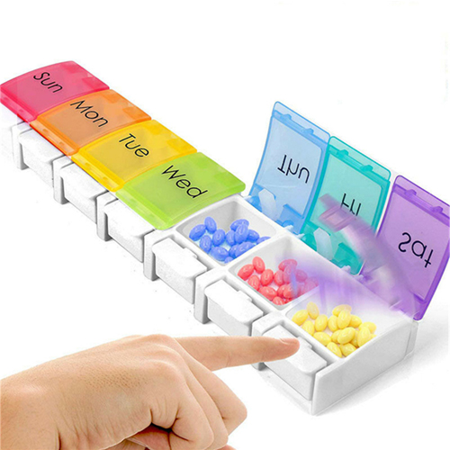 Pill Organizer Travel Weekly Pill Box Portable Case Medicine Organizer