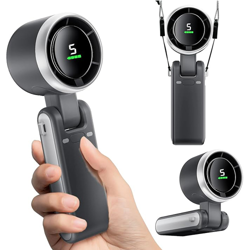 Handheld Fan Portable Foldable USB Rechargeable Speed Adjustable