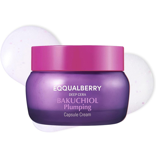 EQQUALBERRY Bakuchiol Plumping Capsule Cream 50ml Hydrating Moisturiser