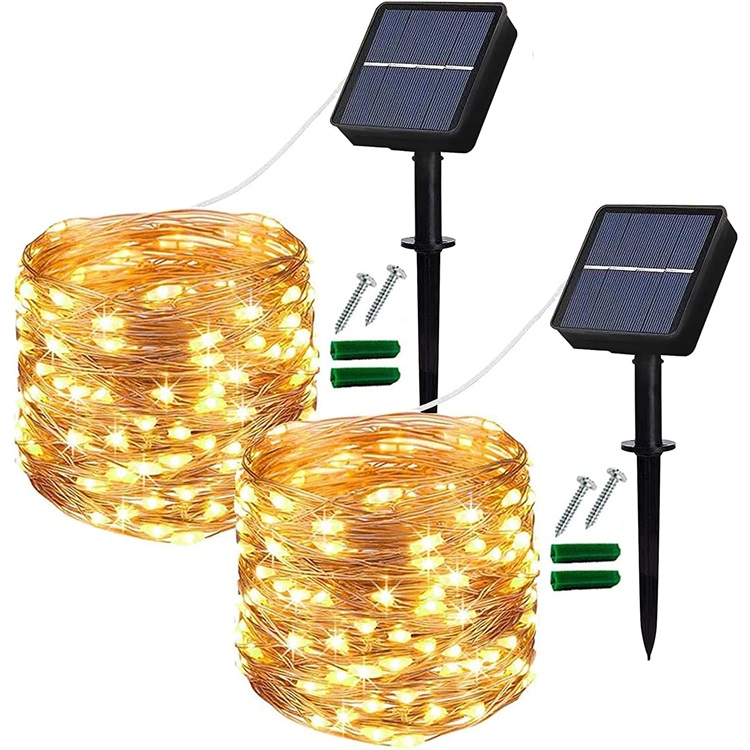 Solar String Lights 2 Pack 240 LED 80FT 8 Modes Waterproof