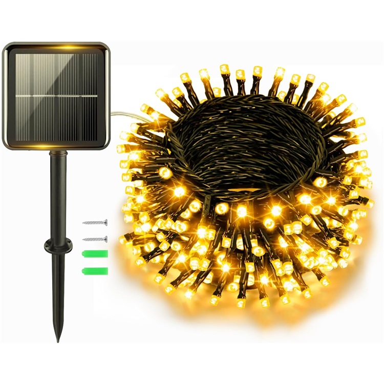 Solar Fairy Lights 5M 50 LED 8 Modes Warm White