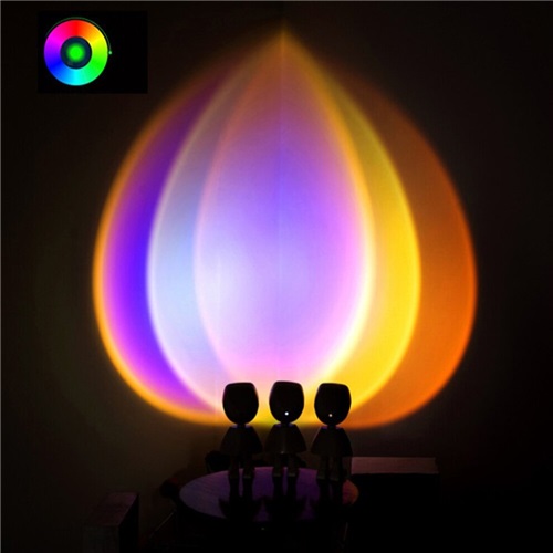 Rainbow Sunset Projector Lamp Touch Control Atmosphere Night Light