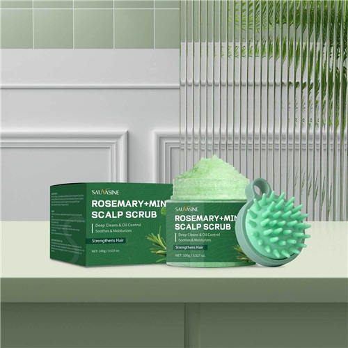Rosemary Mint Scalp Scrub with Massage Brush