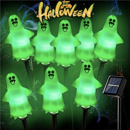 Solar Ghost Lights 8 Pack Halloween Outdoor Garden Decor