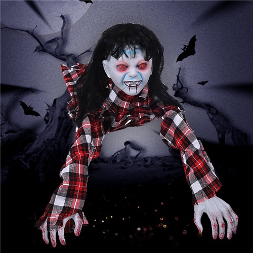 Crawling Horror Ghost Doll Male Female Halloween Prop