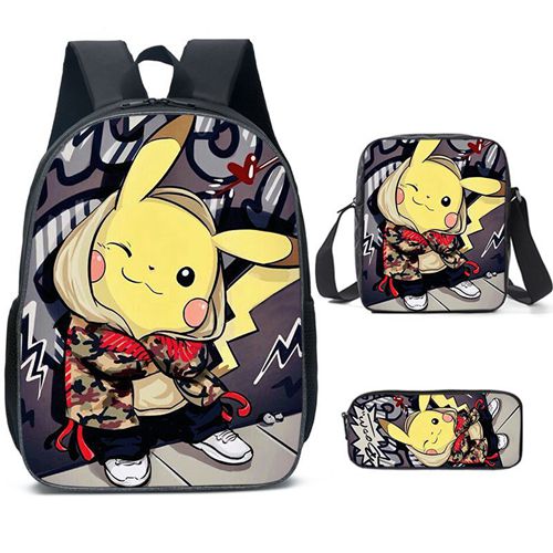 Pikachu Backpack Kids School Travel Daypack