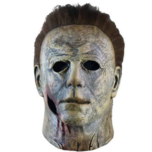 Michael Myers Horror Mask Latex Halloween Scary Cosplay with Hair