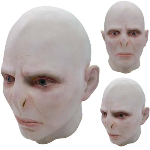Voldemort Full Head Mask Latex Halloween Cosplay Helmet