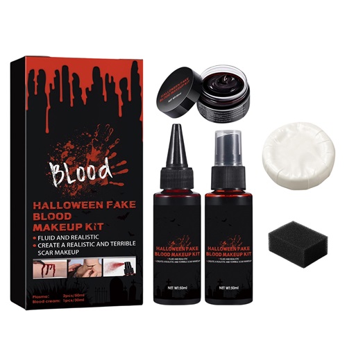 Halloween Fake Blood Makeup Kit Realistic Stage Cosplay Prop