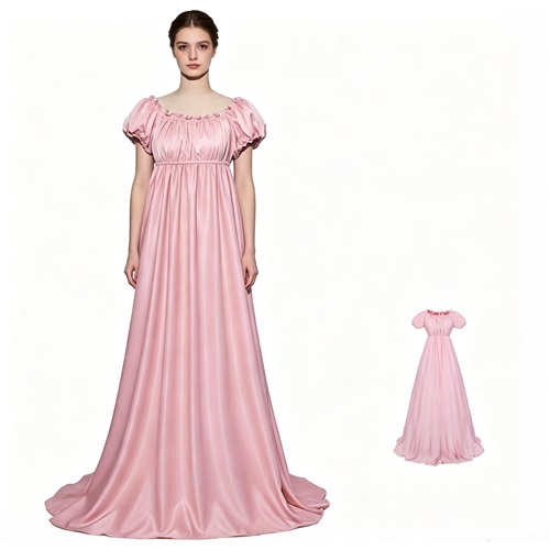 Pink Bridgerton Dress Medieval Vintage Ball Gown Cosplay for Girls Party Performance