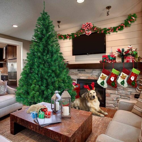 7ft Artificial Christmas Tree 1100 PVC Branches with Metal Stand