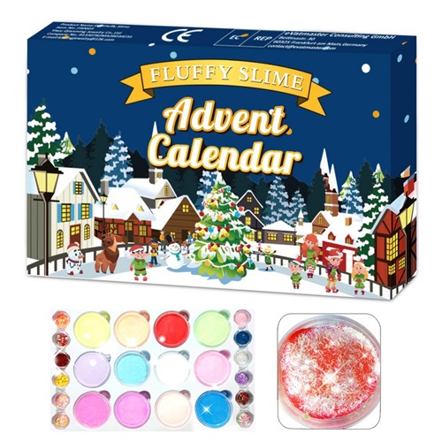 DIY Slime Advent Calendar Set 24 Days Countdown to Christmas Surprise Gift Box
