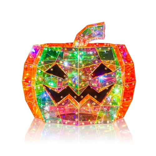 Glowing Iridescent Pumpkin LED Halloween Decoration Indoor Outdoor