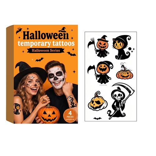 Halloween Temporary Tattoo Sticker High Definition Skin Friendly Party Decor