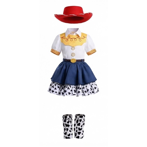 Jessie Cowgirl Cosplay Costume Toy Story Dress Up Outfit for Girls 110-160cm