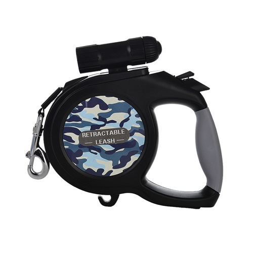 8m Retractable Dog Leash with LED Light for Dogs up to 50kg Black