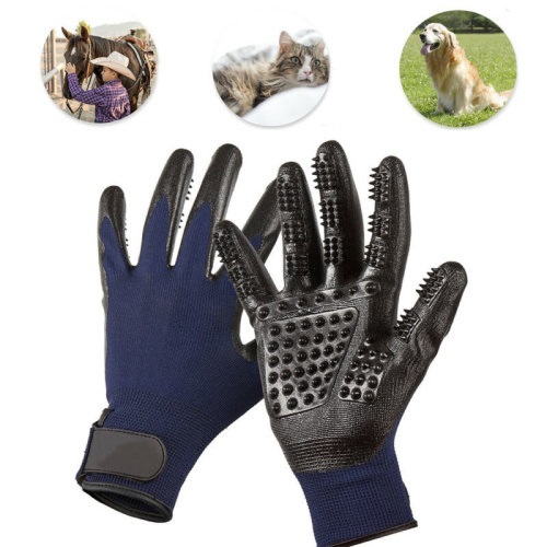 Pet Grooming Gloves 2Pcs Brush Hair Remover Shedding Massage for Dog Cat Horse