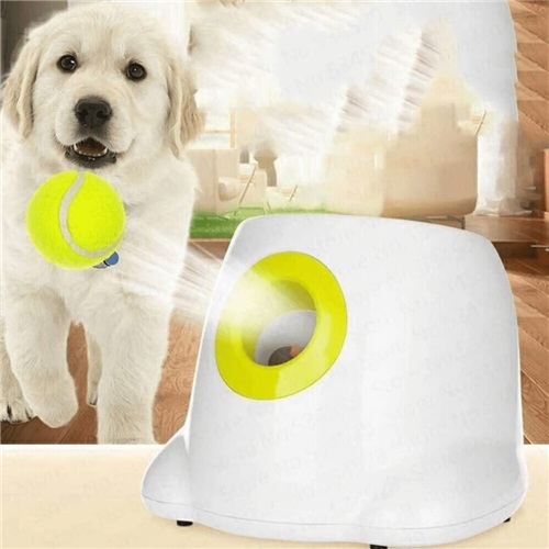Automatic Dog Ball Launcher Adjustable Distance 3/6/9m Portable Interactive Fetch Toy