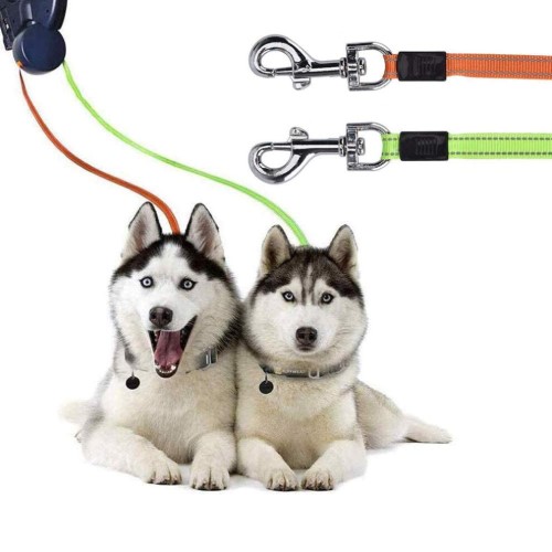 3M Double Retractable Dog Lead with LED Light for Dogs up to 10kg