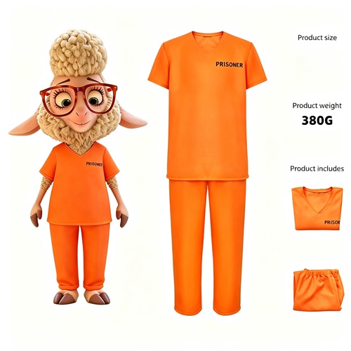 Kids Nick Wilde Costume Zootopia Prison Outfit for Halloween Stage Performance