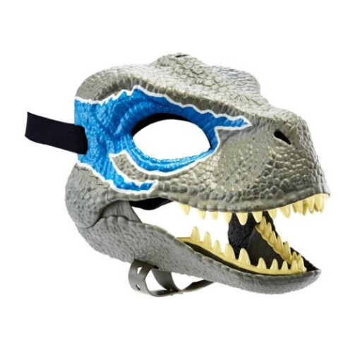 Jurassic Tyrannosaurus Rex Mask Blue Latex Halloween Costume Party Prop for Kids and Adults