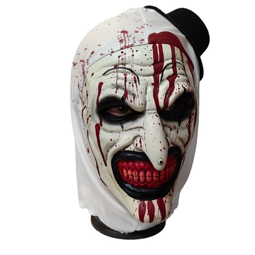 Terrifier Art the Clown Mask with Hat Latex Horror Halloween Cosplay Prop