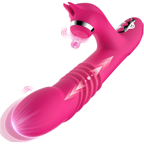 Thrusting Dildo Rabbit Vibrator Women Sex Toys Couples G Spot Clitoral Wand