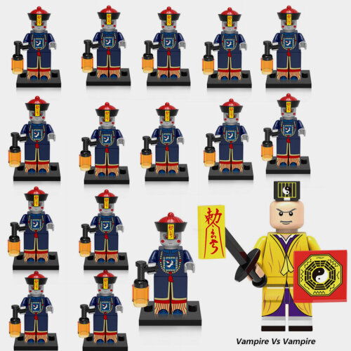 16Pcs Ghost Hunter vs Zombies Building Blocks Action Figures Playset Compatible Bricks Toy Gift