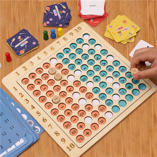 Montessori Multiplication Table Math Toy Wooden Arithmetic Board Educational Learning Gift 