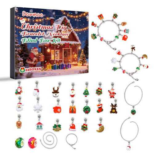 Christmas Advent Calendars DIY Bracelet Necklace Creative Girls Gift