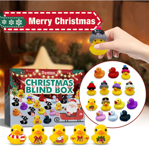 Christmas Advent Calendar Blind Box 24 Days Countdown Rubber Ducks Toy