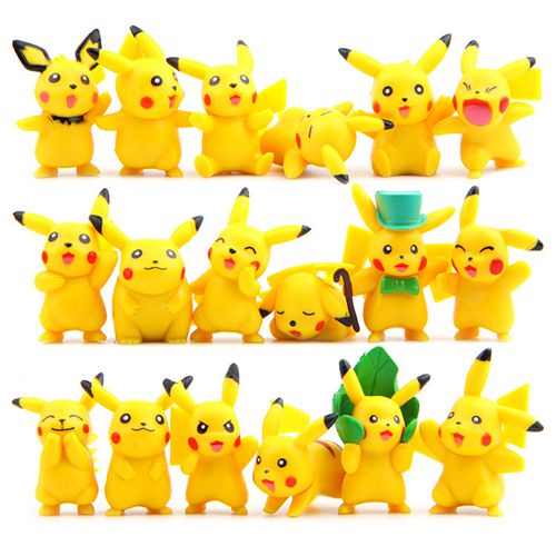 Pokemon Pikachu Action Figures 18Pcs PVC Collection Model Dolls Set Gift for Kids and Fans