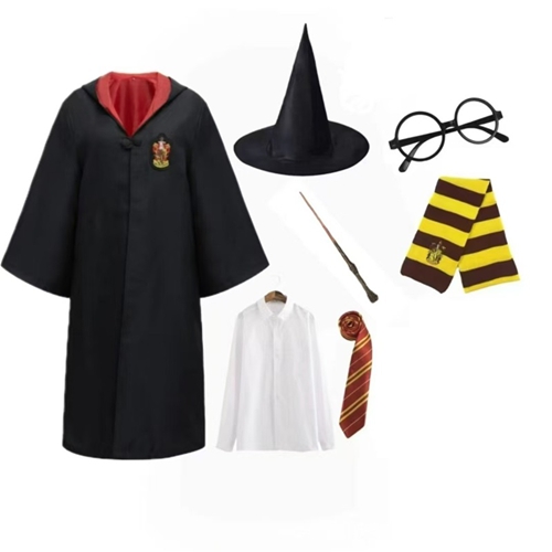 Harry Potter Gryffindor Hermione Wizard Robe Cosplay Costume for Halloween Party and Themed Photo Shoots